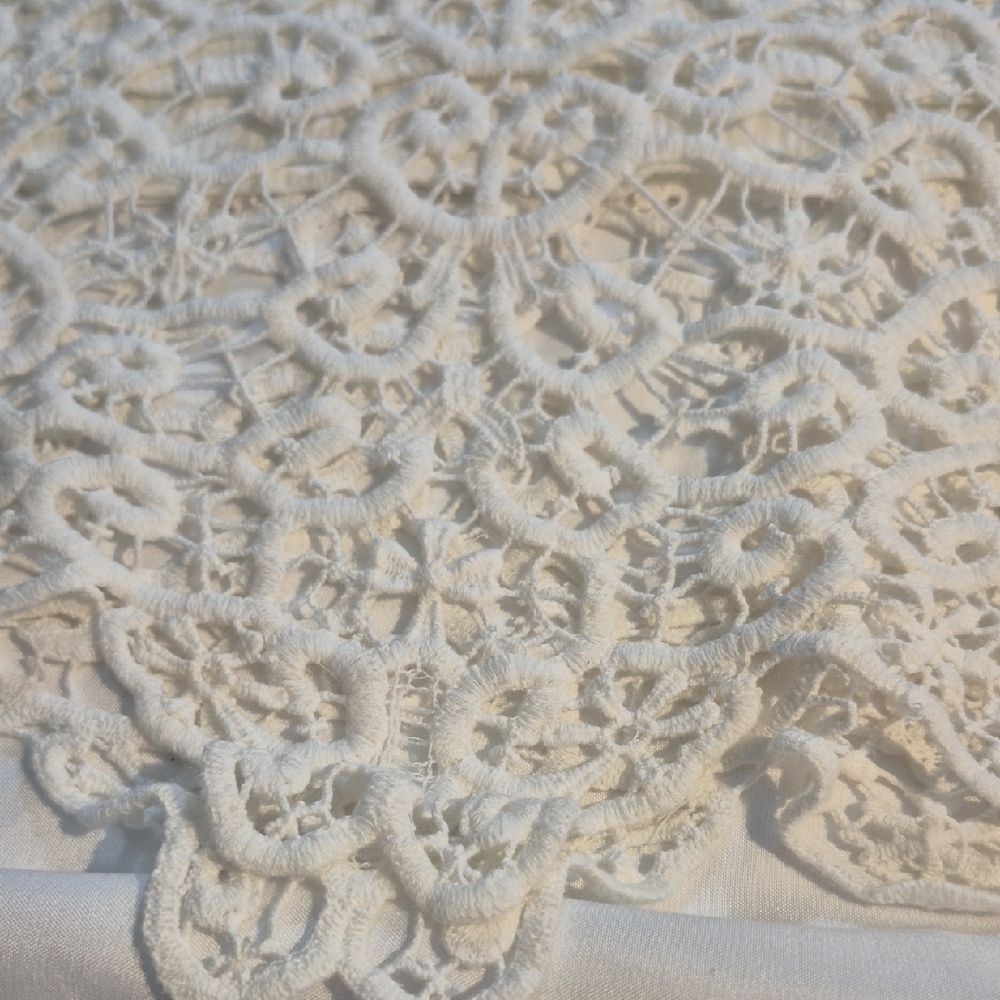 Cato Womens XL Cream Lace Trim Blouse With Flowing Sleeves - Picture 12 of 14